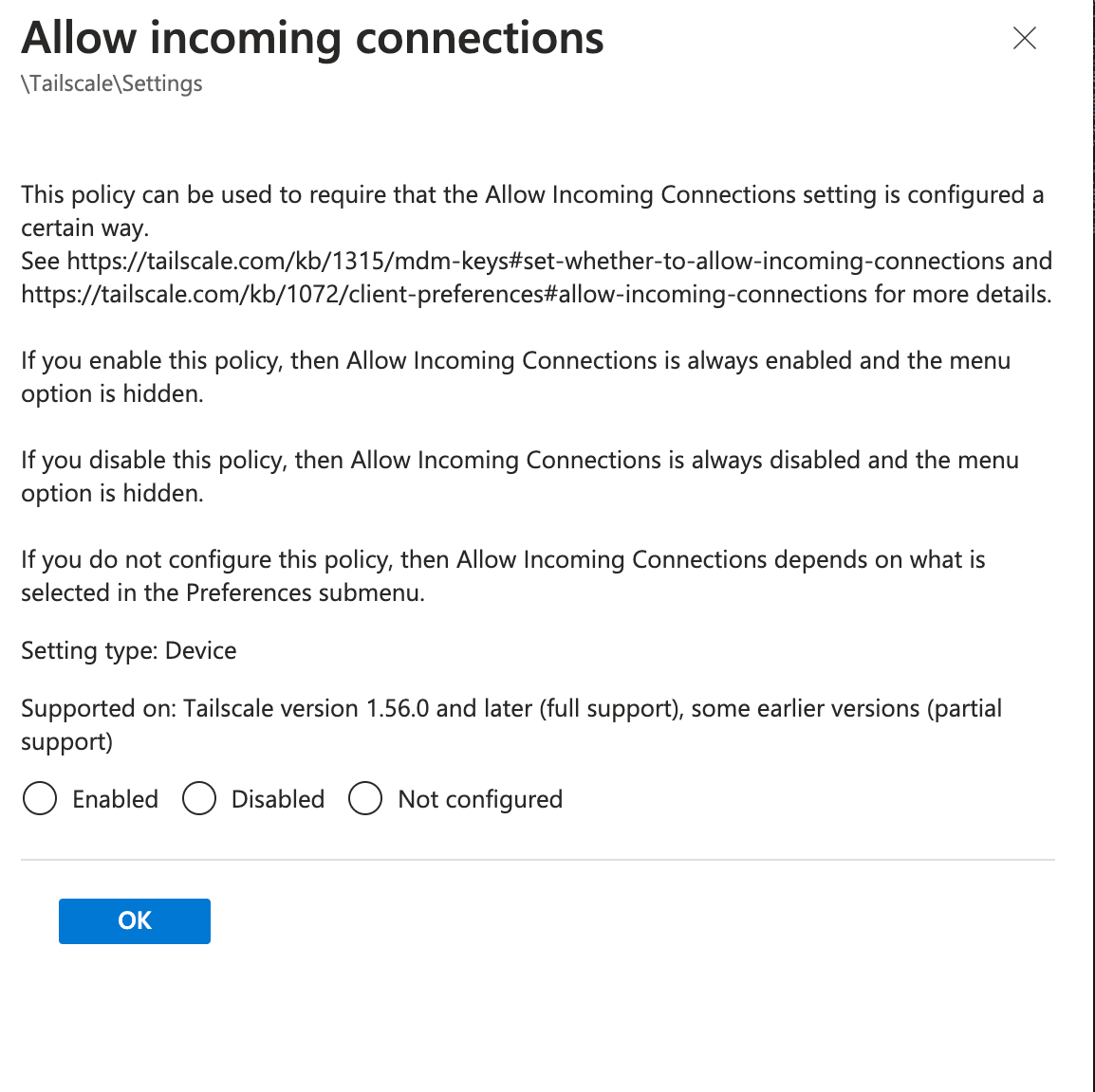 View the state of a policy.