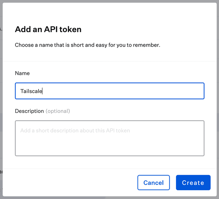 The Kandji Add an API token dialog